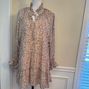 Floral Print Ruffle Dress